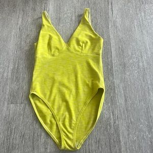 outdoor voices freeform onesie leotard green neon